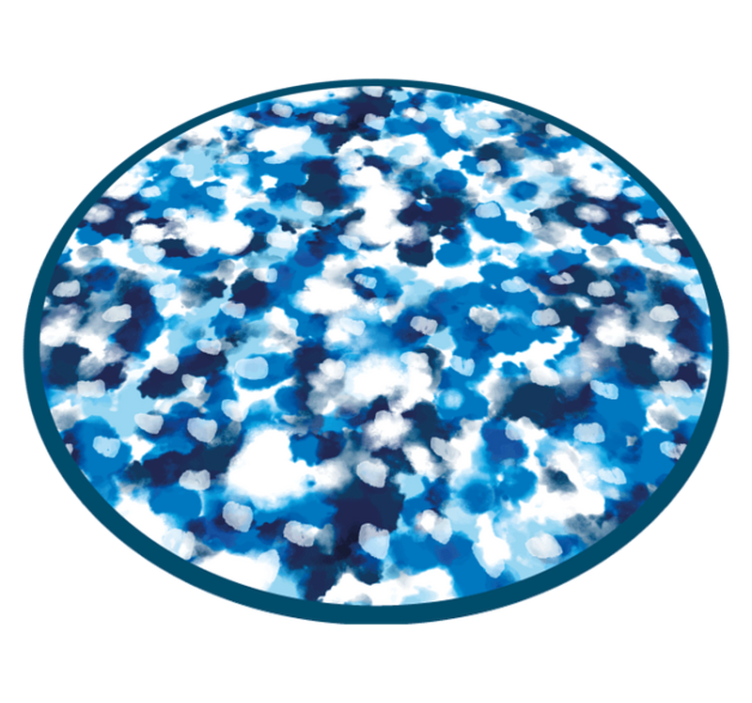 Alfombra vinílica baño diseño de punto azul - TenVinilo
