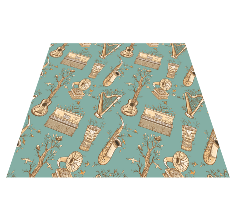 Alfombra vinílica infantil instrumentos musicales - TenVinilo
