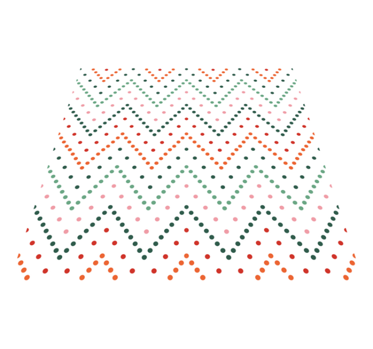 Alfombra vinílica infantil patrón de chevron colorido - TenVinilo