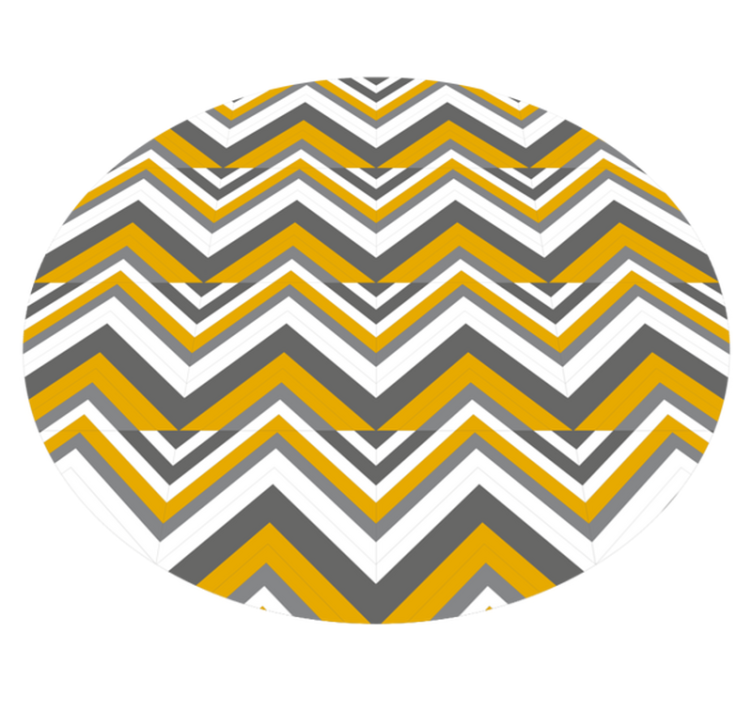 Alfombra de vinilo geométrica chevron gris y amarillo - TenVinilo
