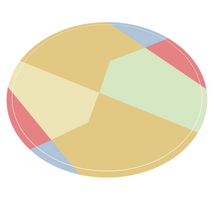 Alfombra de vinilo geométrica bloques de color angular - TenVinilo