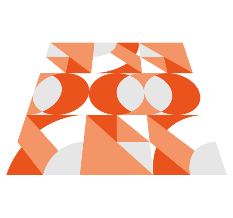 Alfombra de vinilo geométrica motivo geométrico retro - TenVinilo