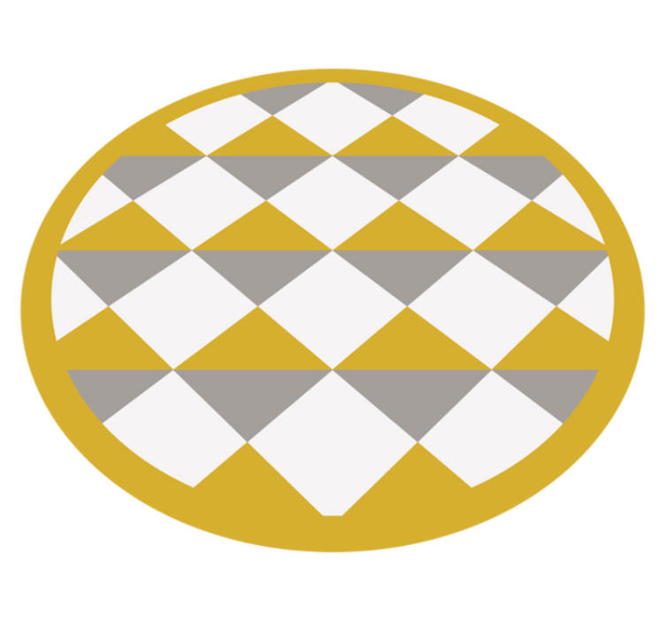 Alfombra de vinilo geométrica círculo con patrón de diamante - TenVinilo