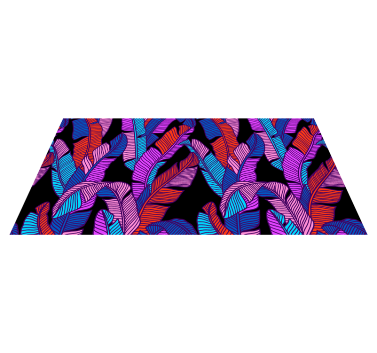 Alfombra vinílica naturaleza follaje tropical colorido - TenVinilo