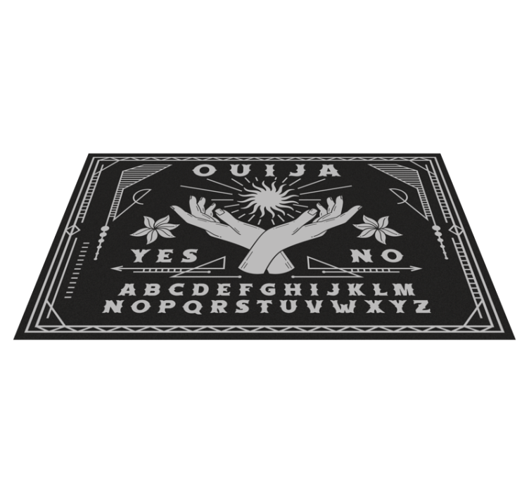 Alfombra de vinilo mapamundi diseño de manos de ouija - TenVinilo