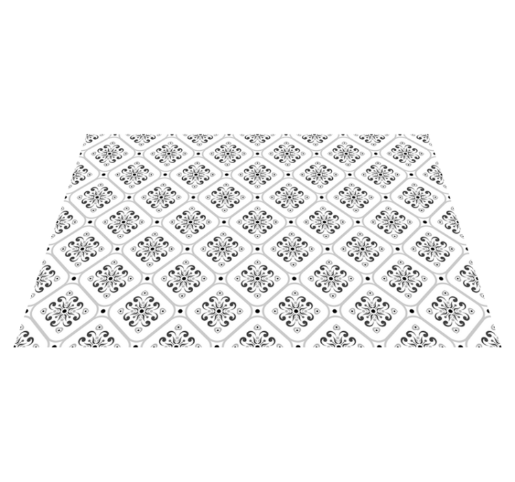 Alfombra vinílica hidráulica Patrón de mosaico gris clásico - TenVinilo