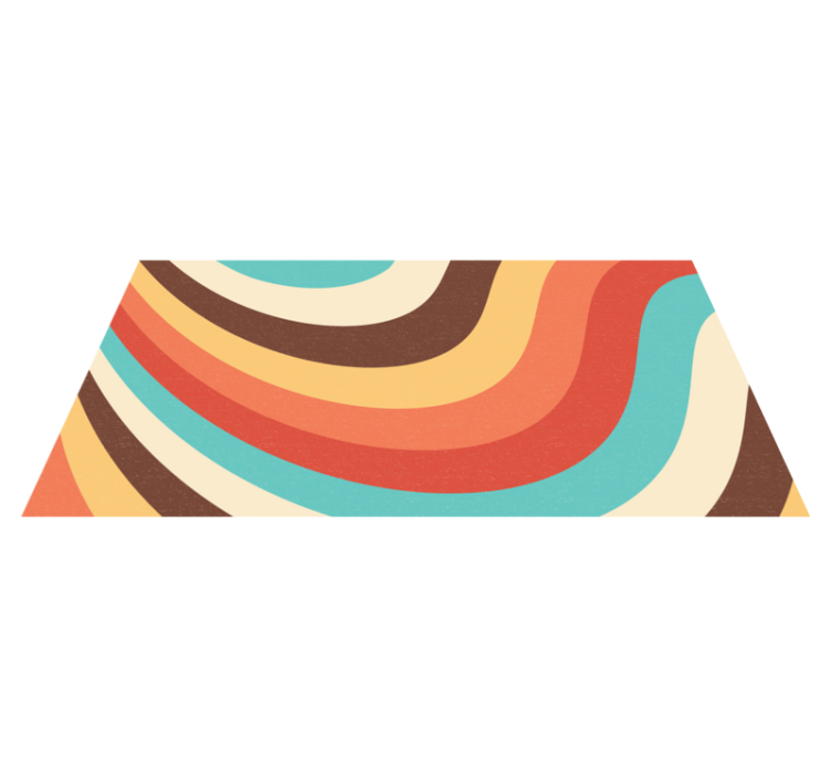 Alfombras vinílicas modernas patrón de onda retro - TenVinilo