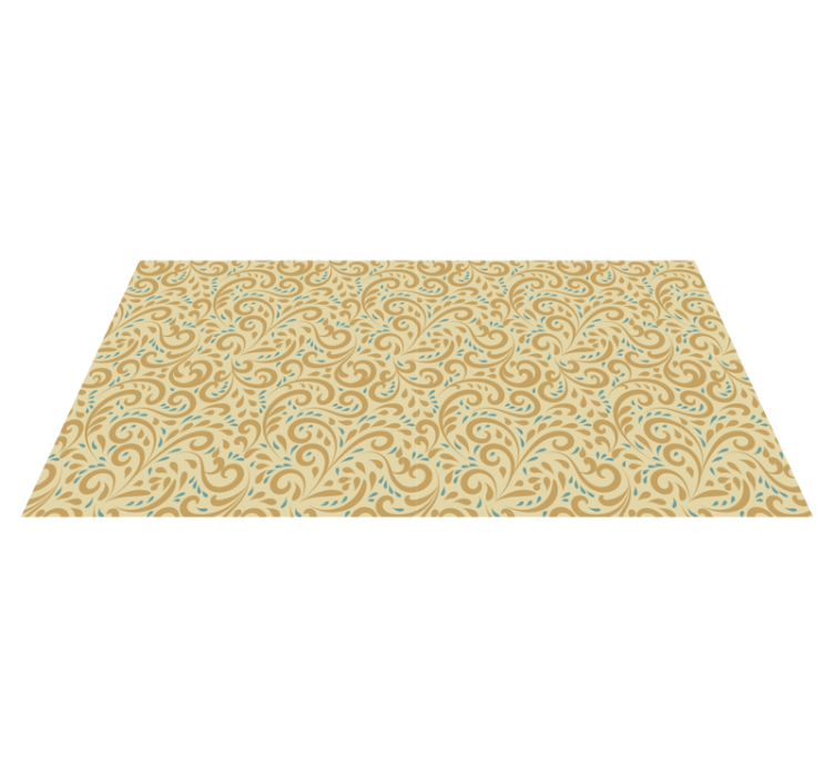 Alfombra vinílica flores elemento de remolino botánico - TenVinilo