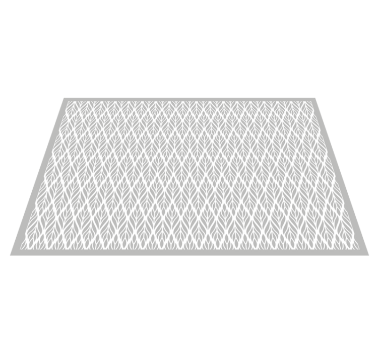 Alfombras vinílicas modernas patrón de hojas grises - TenVinilo