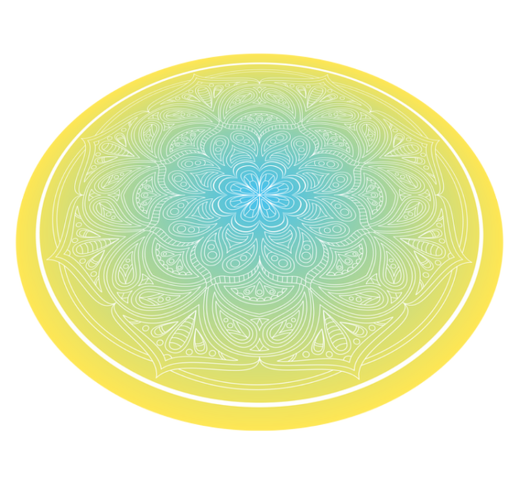 Alfombra vinílica mandala patrón floral intrincado - TenVinilo