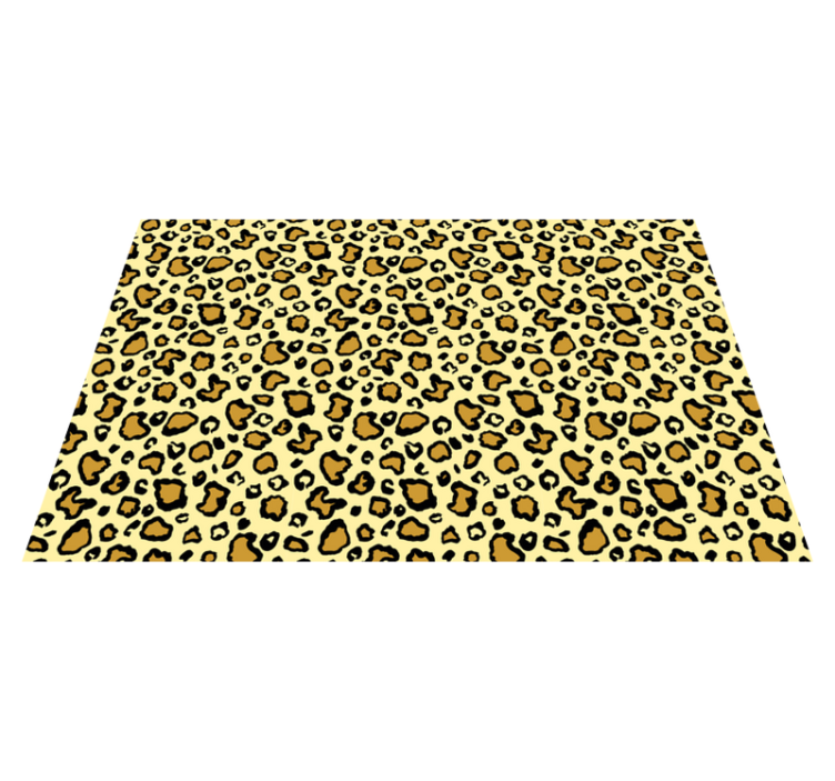 Alfombra vinílica animal print patrón de leopardo juguetón - TenVinilo