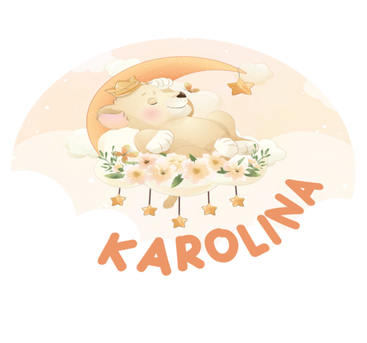 Alfombra vinílica personalizable león dormido - TenVinilo