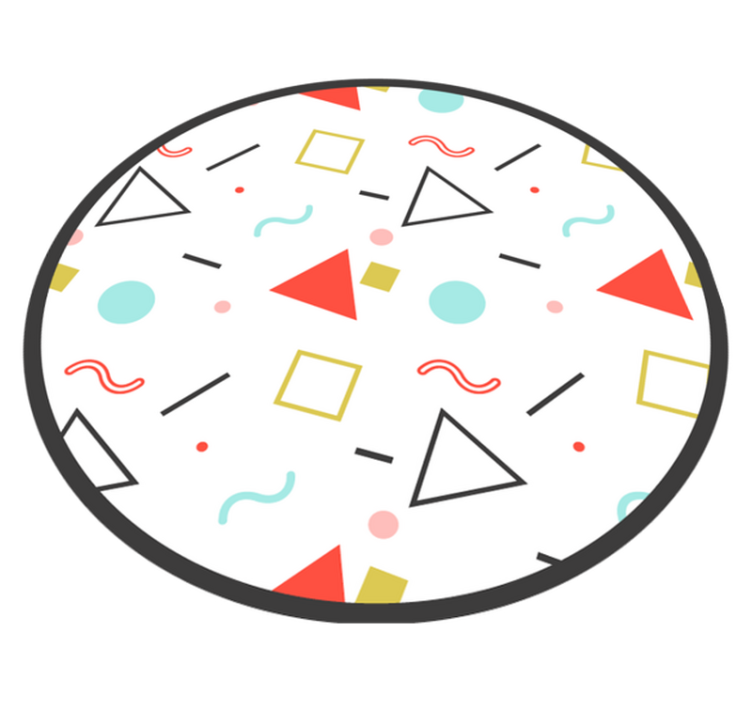 Alfombra de vinilo geométrica formas coloridas geométricas - TenVinilo