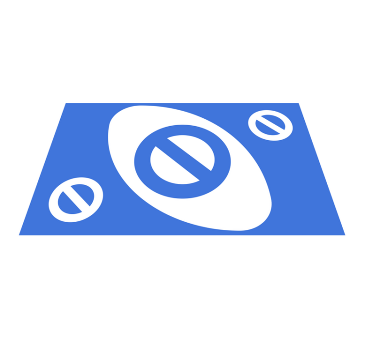 Alfombra vinílica infantil gráficos de círculo azul - TenVinilo