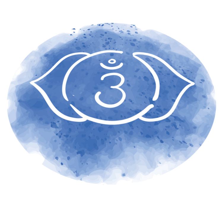 Alfombra vinílica mandala símbolo azul calmante - TenVinilo