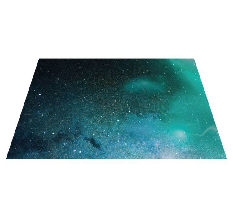 Alfombra vinílica de estrellas tono de galaxia cósmica - TenVinilo
