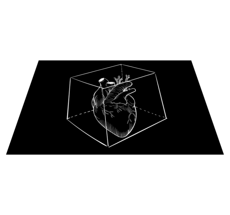 Alfombras vinílicas modernas ilustración del corazón - TenVinilo