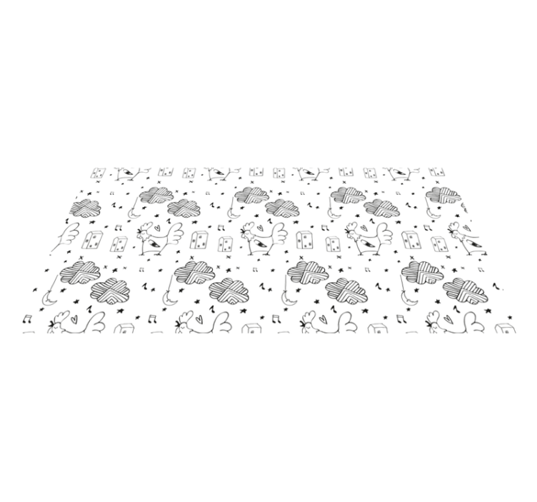 Alfombra de vinilo infantil diseño de aves minimalista - TenVinilo