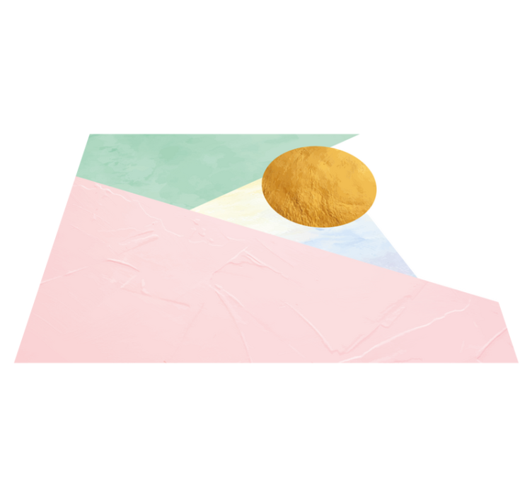 Alfombra de vinilo geométrica formas geométricas pastel - TenVinilo