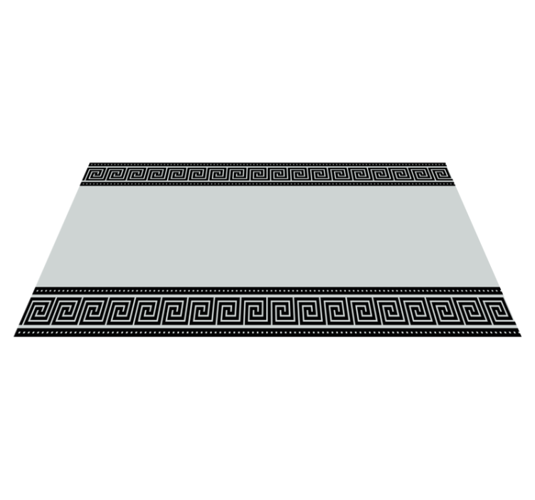 Alfombra de vinilo geométrica borde de traste griego - TenVinilo