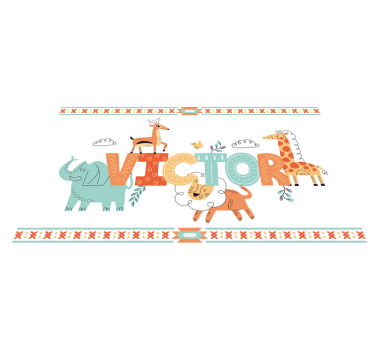 Alfombra vinílica personalizable tema safari personalizado - TenVinilo