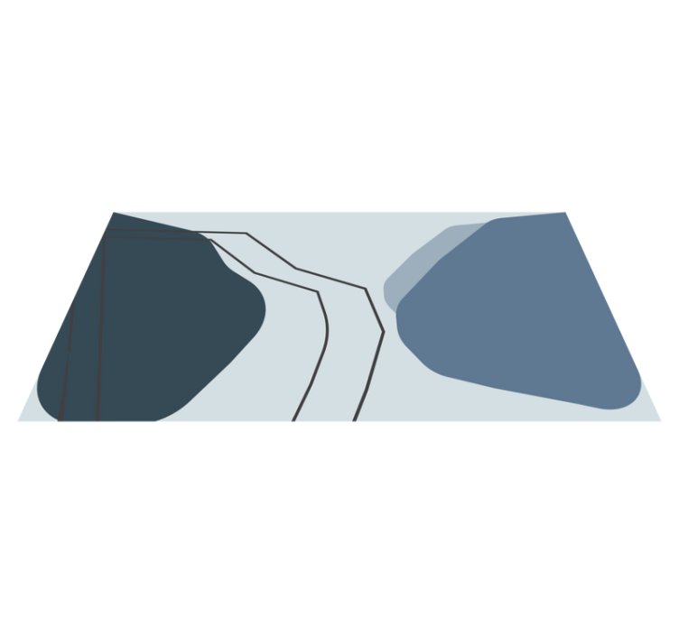 Alfombra de vinilo geométrica líneas de contorno abstractas - TenVinilo