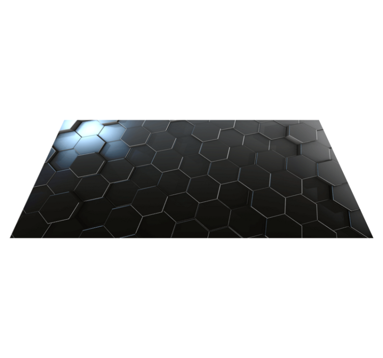 Alfombra de vinilo geométrica gradiente hexagonal - TenVinilo
