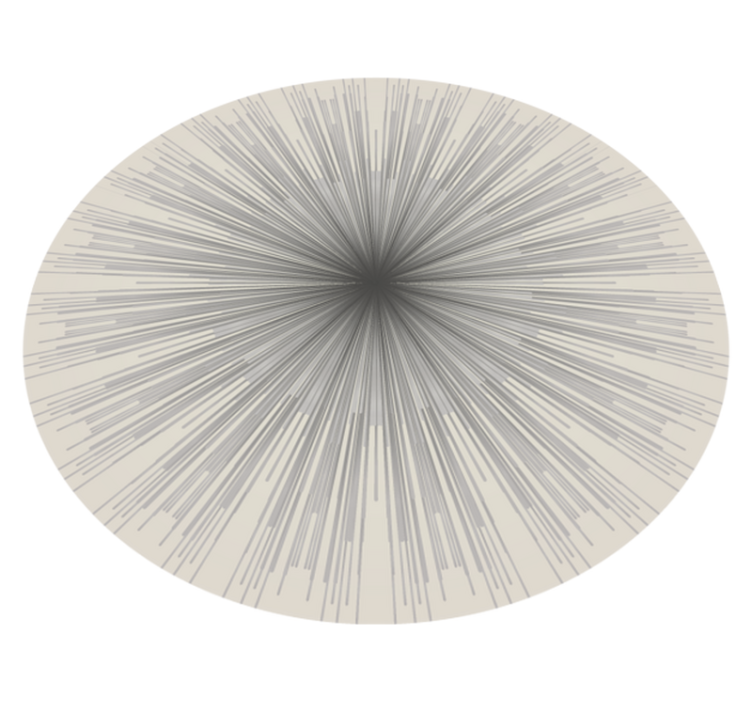 Alfombra vinílica minimalista diseño circular geométrico - TenVinilo