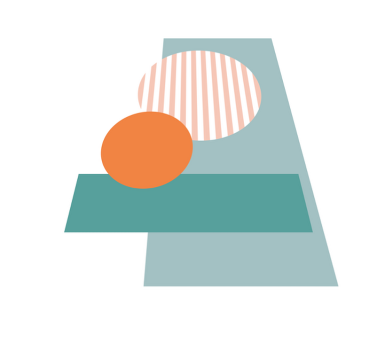 Alfombras vinílicas modernas círculos geométricos soleados - TenVinilo