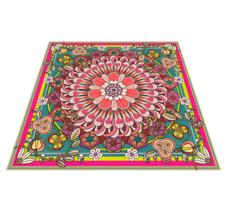Alfombra vinílica mandala flor de mandala - TenVinilo