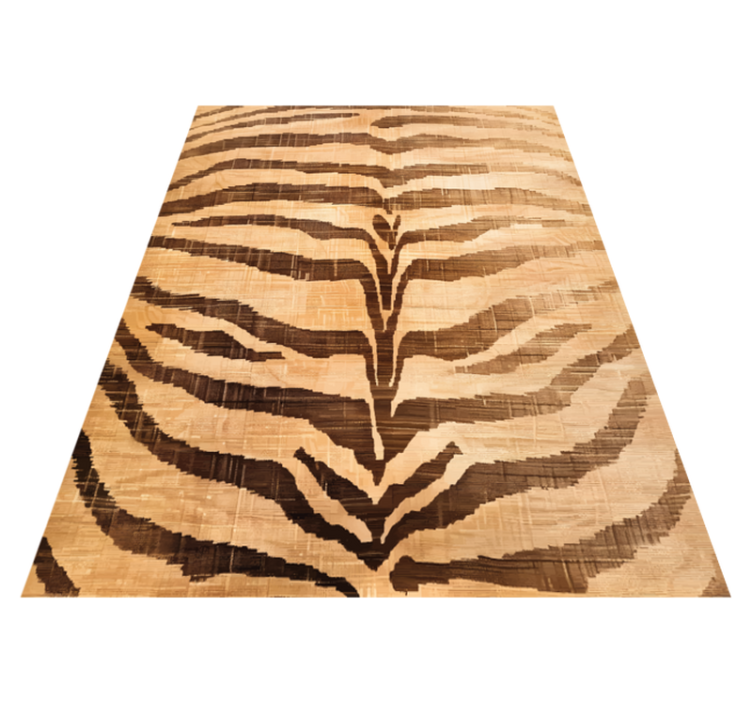 Alfombra vinílica beige rayas de tigre - TenVinilo