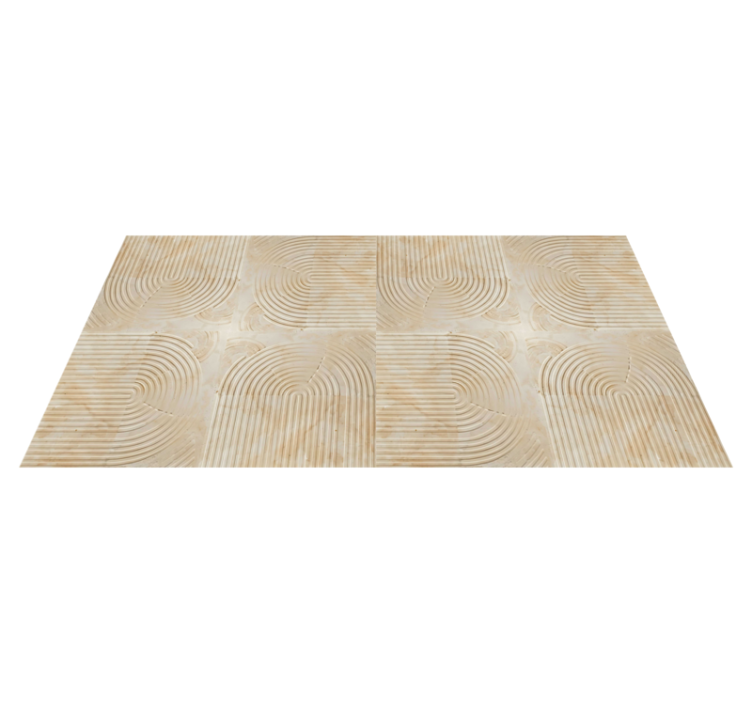Alfombra vinílica beige arcos modernos - TenVinilo