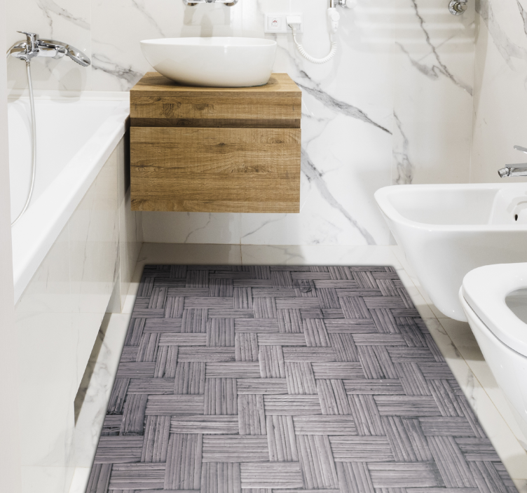 Alfombra vinílica imitación detalle tejido texturizado - TenVinilo