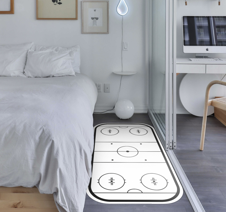 Alfombra vinílica de juegos infantil pista de hockey - TenVinilo