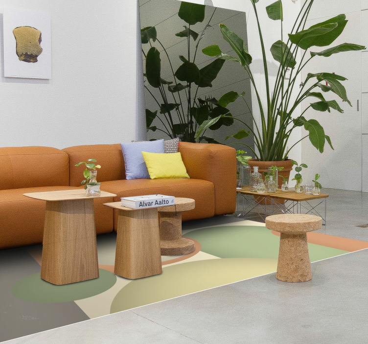 Alfombras vinílicas modernas con patrones circulares - TenVinilo