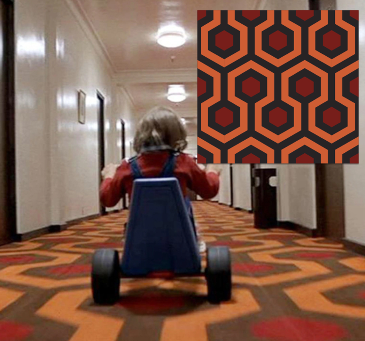 Alfombra vinílica geométrica Pasillo brillante - TenVinilo