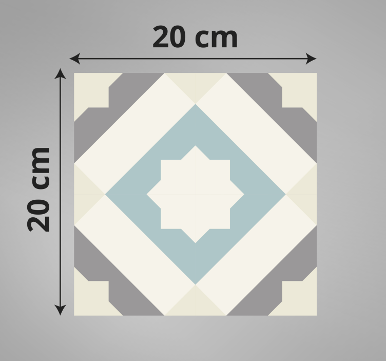 Alfombra vinílica hidráulica elegante motivo de estrella - TenVinilo