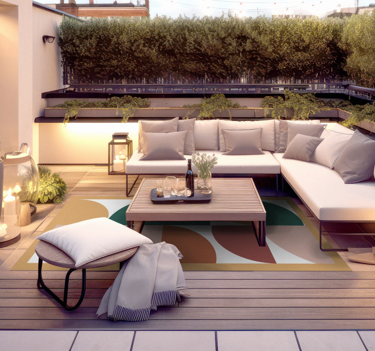 Alfombras vinílicas modernas segmentos abstractos angulares - TenVinilo