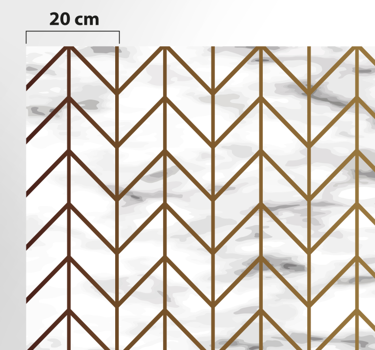 Alfombra de vinilo cocina geometrías de oro y mármol - TenVinilo