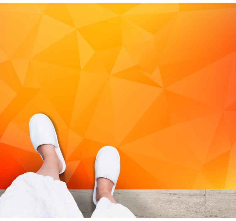 Alfombra vinílica salón efecto de degradado geométrico - TenVinilo