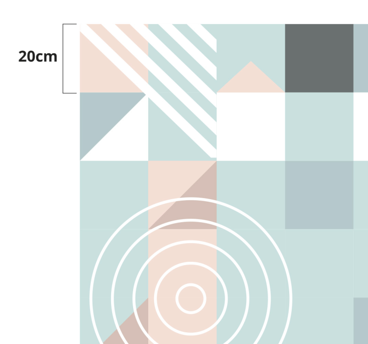 Alfombra de vinilo geométrica motivo abstracto - TenVinilo