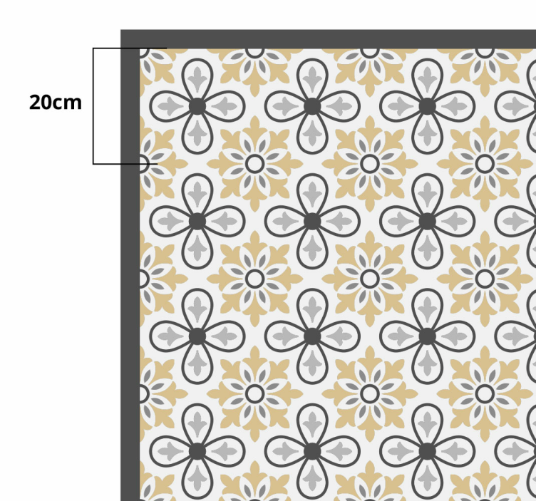 Alfombra de vinilo geométrica armonía geométrica floral - TenVinilo
