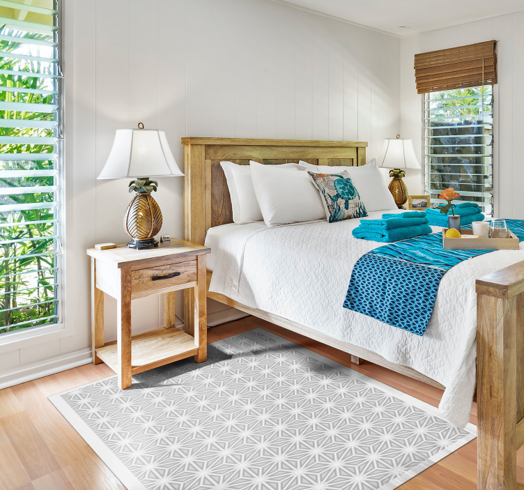 Alfombra de vinilo geométrica acento de patrón geométrico - TenVinilo