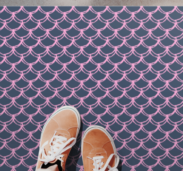 Alfombra de vinilo geométrica concepto de onda - TenVinilo