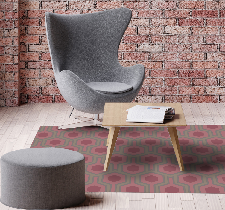 Alfombra de vinilo geométrica configuración de panal - TenVinilo