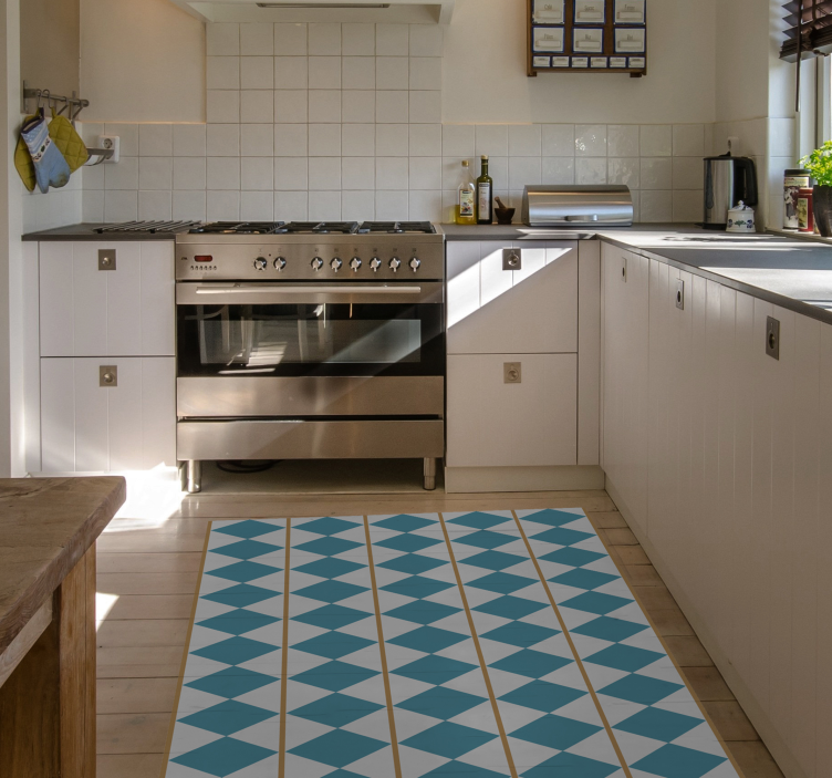 Alfombra vinílica geométrica diseño sueco - TenVinilo