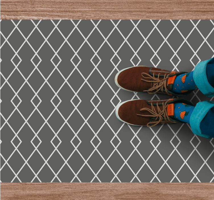 Alfombra de vinilo geométrica elegante arreglo de diamantes - TenVinilo