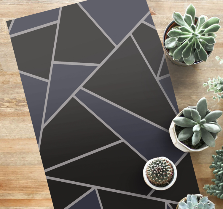 Alfombra de vinilo geométrica formas geométricas angulares - TenVinilo