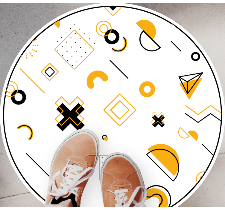 Alfombra de vinilo geométrica formas matemáticas modernas - TenVinilo