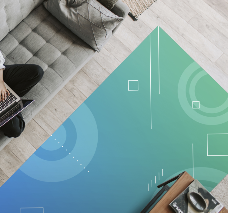 Alfombra de vinilo geométrica gradiente geométrico abstracto - TenVinilo